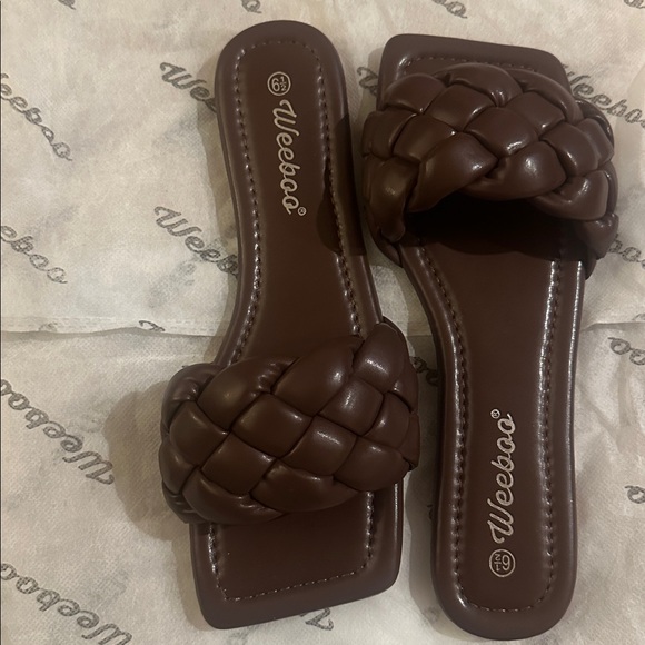 Brown Braided Mui Slide - Women - Picture 2 of 4